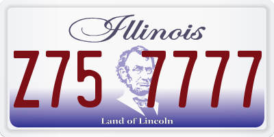 IL license plate Z757777