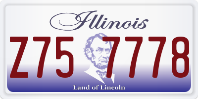 IL license plate Z757778