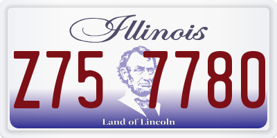 IL license plate Z757780