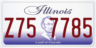 IL license plate Z757785