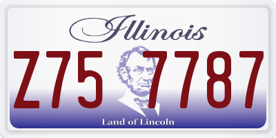 IL license plate Z757787