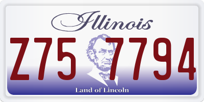 IL license plate Z757794