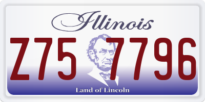 IL license plate Z757796