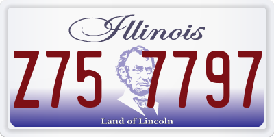 IL license plate Z757797