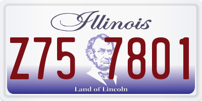 IL license plate Z757801