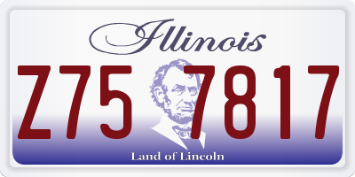 IL license plate Z757817