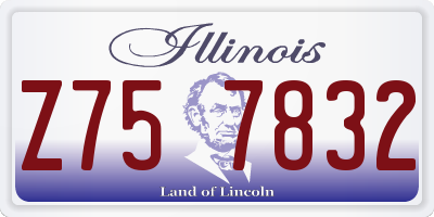 IL license plate Z757832