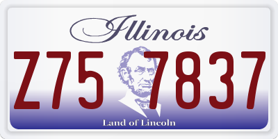 IL license plate Z757837