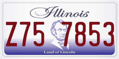 IL license plate Z757853