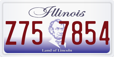 IL license plate Z757854