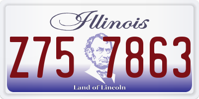 IL license plate Z757863