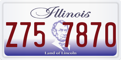 IL license plate Z757870