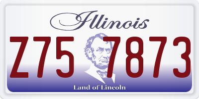 IL license plate Z757873