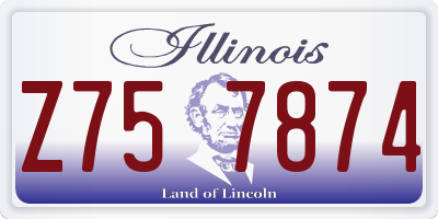 IL license plate Z757874