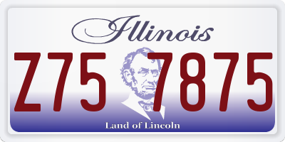 IL license plate Z757875