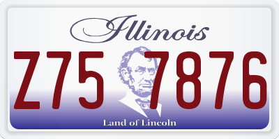 IL license plate Z757876