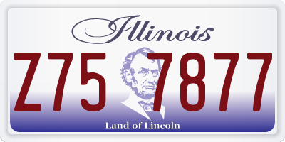 IL license plate Z757877