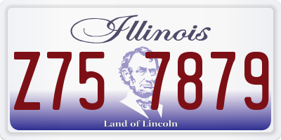IL license plate Z757879