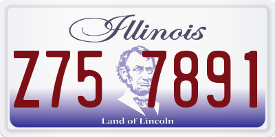 IL license plate Z757891