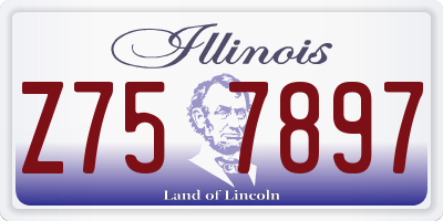 IL license plate Z757897