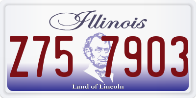 IL license plate Z757903