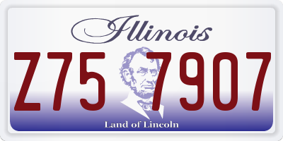 IL license plate Z757907