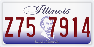IL license plate Z757914