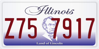 IL license plate Z757917