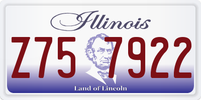 IL license plate Z757922