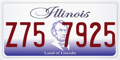 IL license plate Z757925