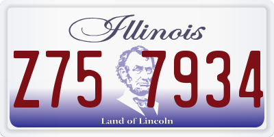 IL license plate Z757934