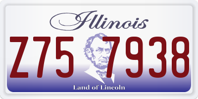 IL license plate Z757938