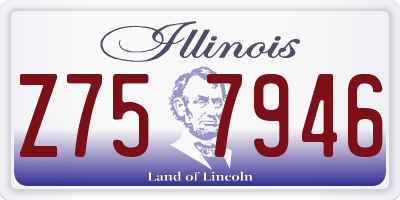 IL license plate Z757946