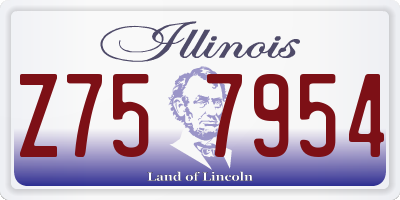 IL license plate Z757954