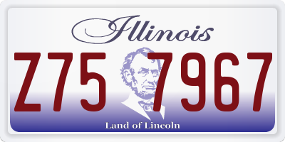 IL license plate Z757967