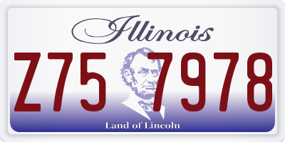 IL license plate Z757978
