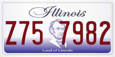 IL license plate Z757982