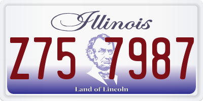 IL license plate Z757987