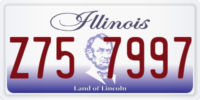 IL license plate Z757997