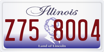 IL license plate Z758004