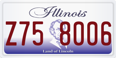 IL license plate Z758006