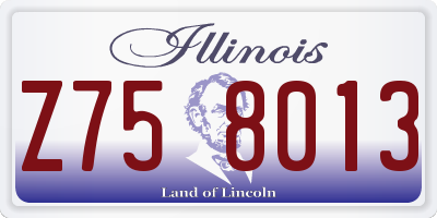 IL license plate Z758013