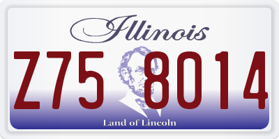 IL license plate Z758014