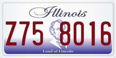 IL license plate Z758016
