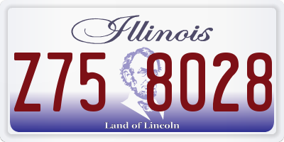 IL license plate Z758028