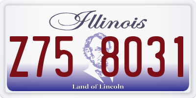 IL license plate Z758031