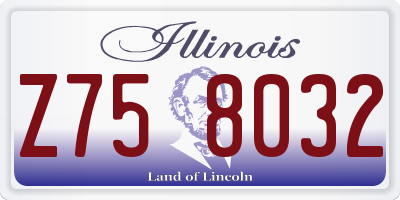 IL license plate Z758032