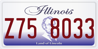 IL license plate Z758033