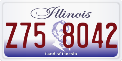IL license plate Z758042