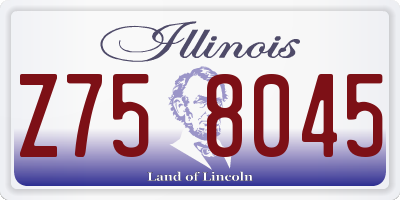 IL license plate Z758045